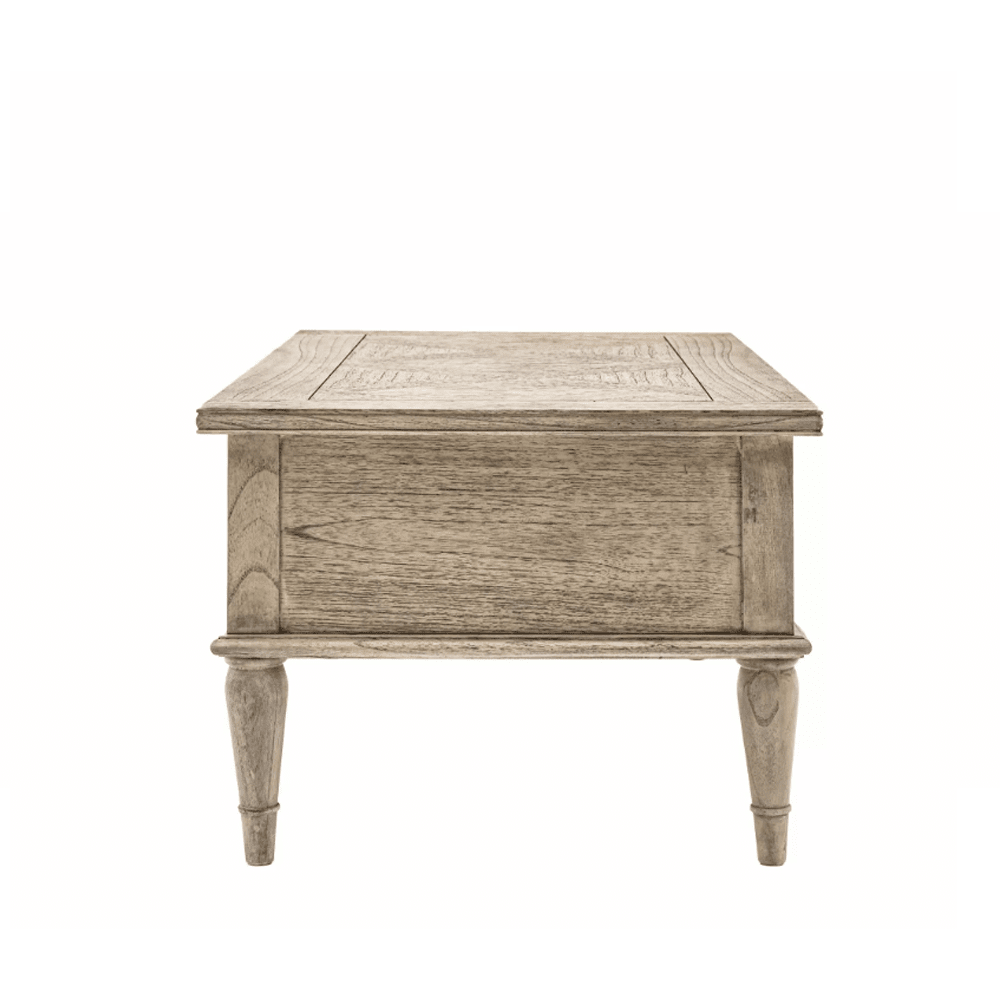 Elysium Natural Wood Push Drawer Coffee Table Furniture