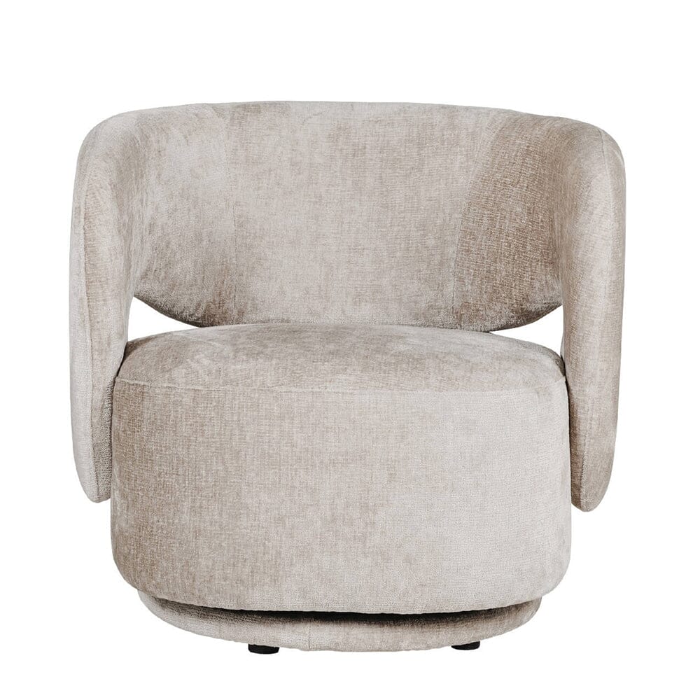 Emily Mink Luxury Upholstered Swivel Chair Furniture