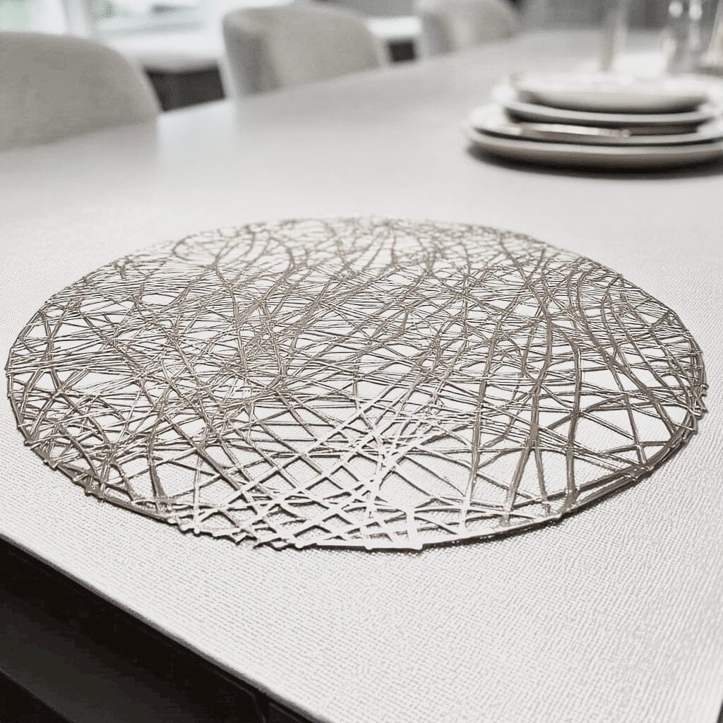 Emily Silver Round Placemat Accessories