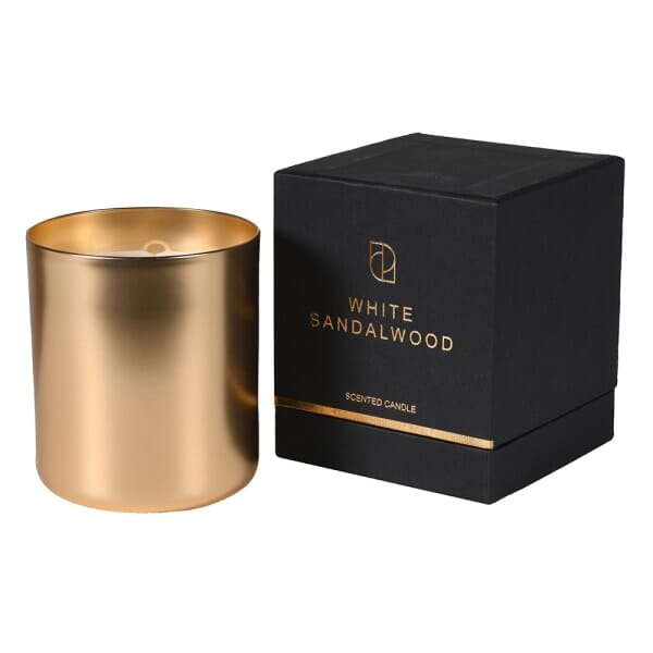 Epiphany White Sandalwood Scented Gold Candle Fragrance 