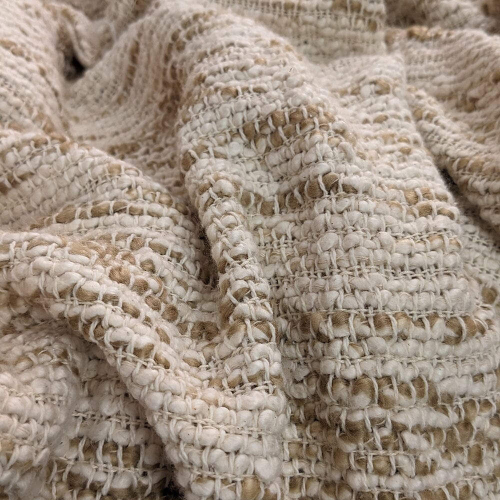 Escape Natural Textured Cream & Beige Throw Textiles