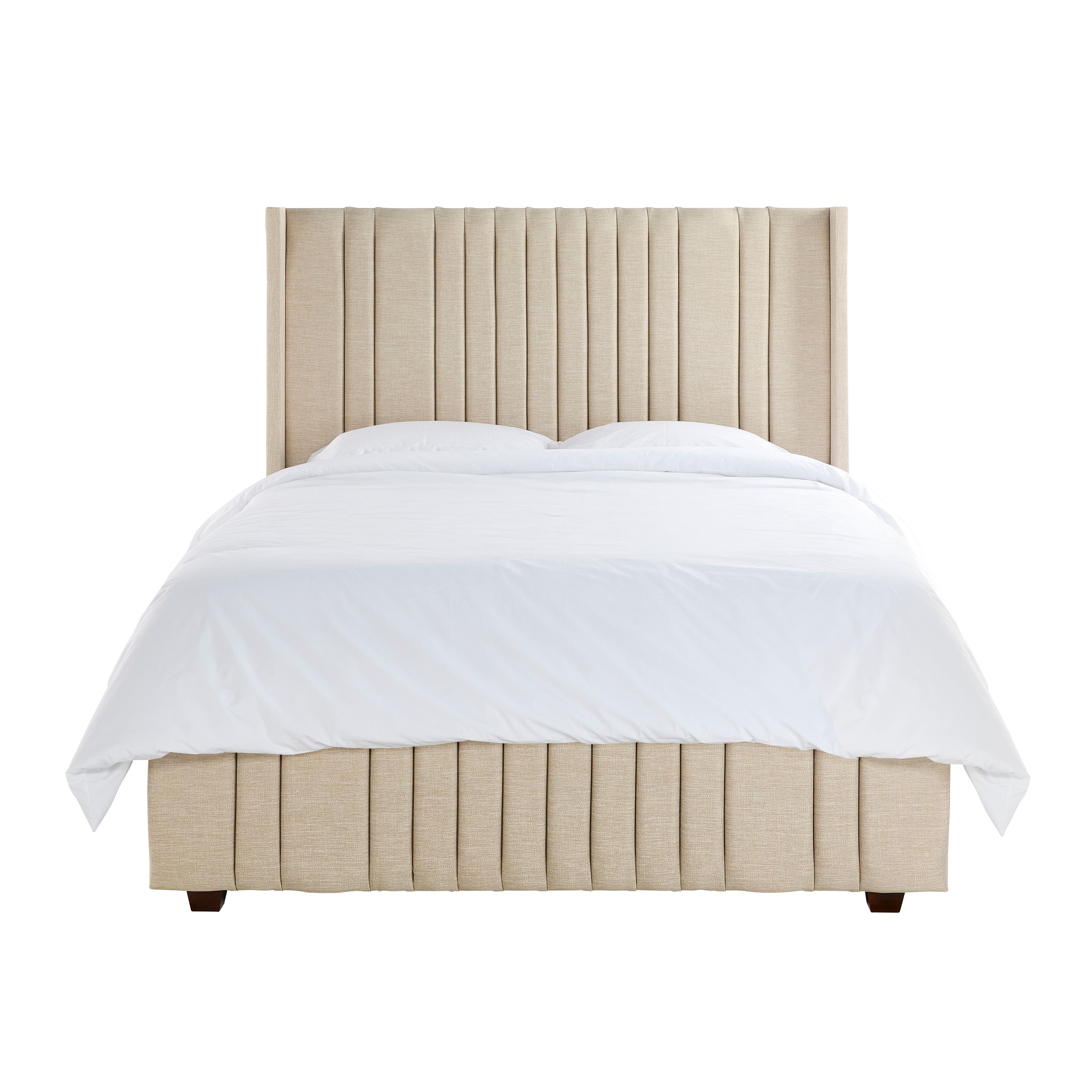 Faith Luxury Stone Textured Channelled Bed
