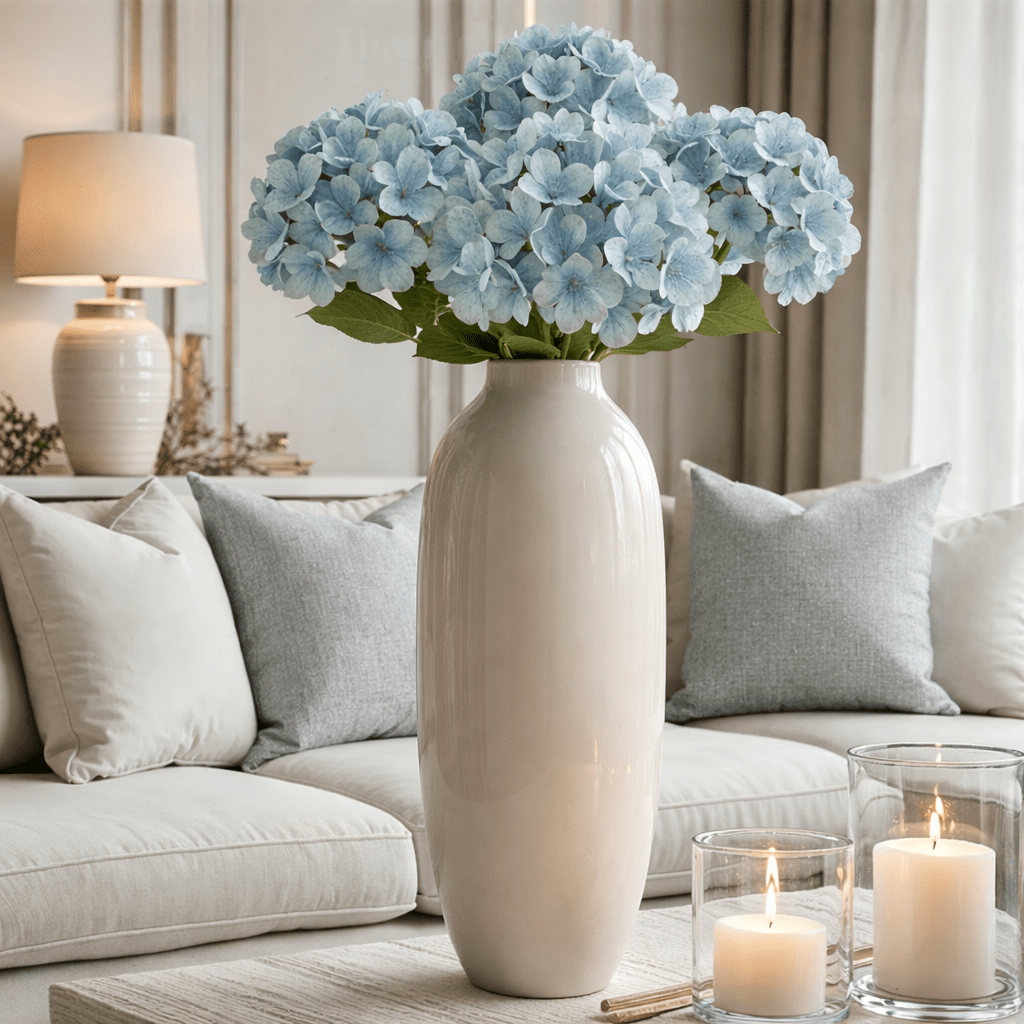 Faux Blue Hydrangea Single Stem Floral Accessories