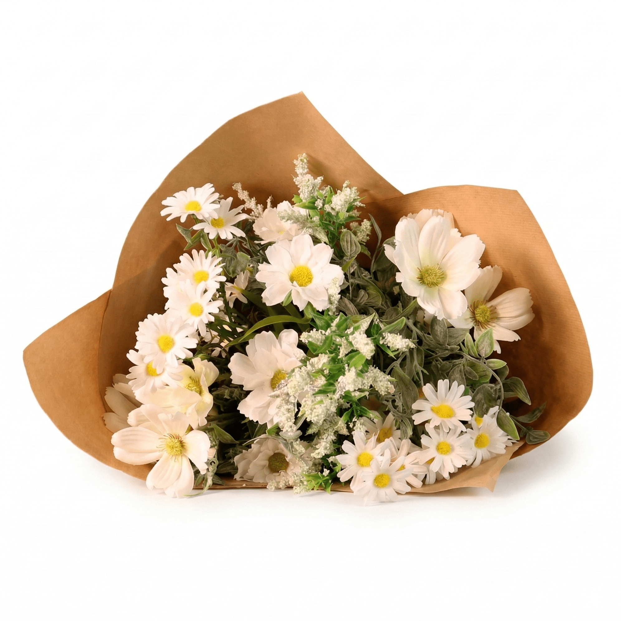 Faux Cream Florals & Daisies Mixed Bouquet Accessories