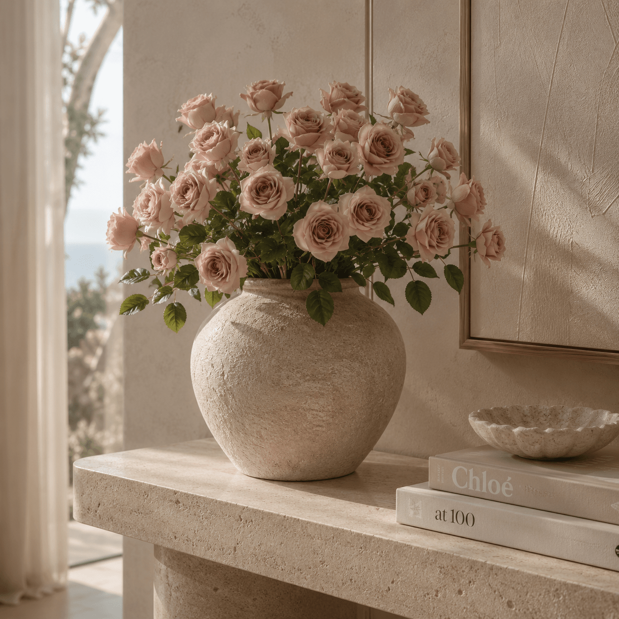 Faux Dusty Pink Rose Single Stem Floral Accessories