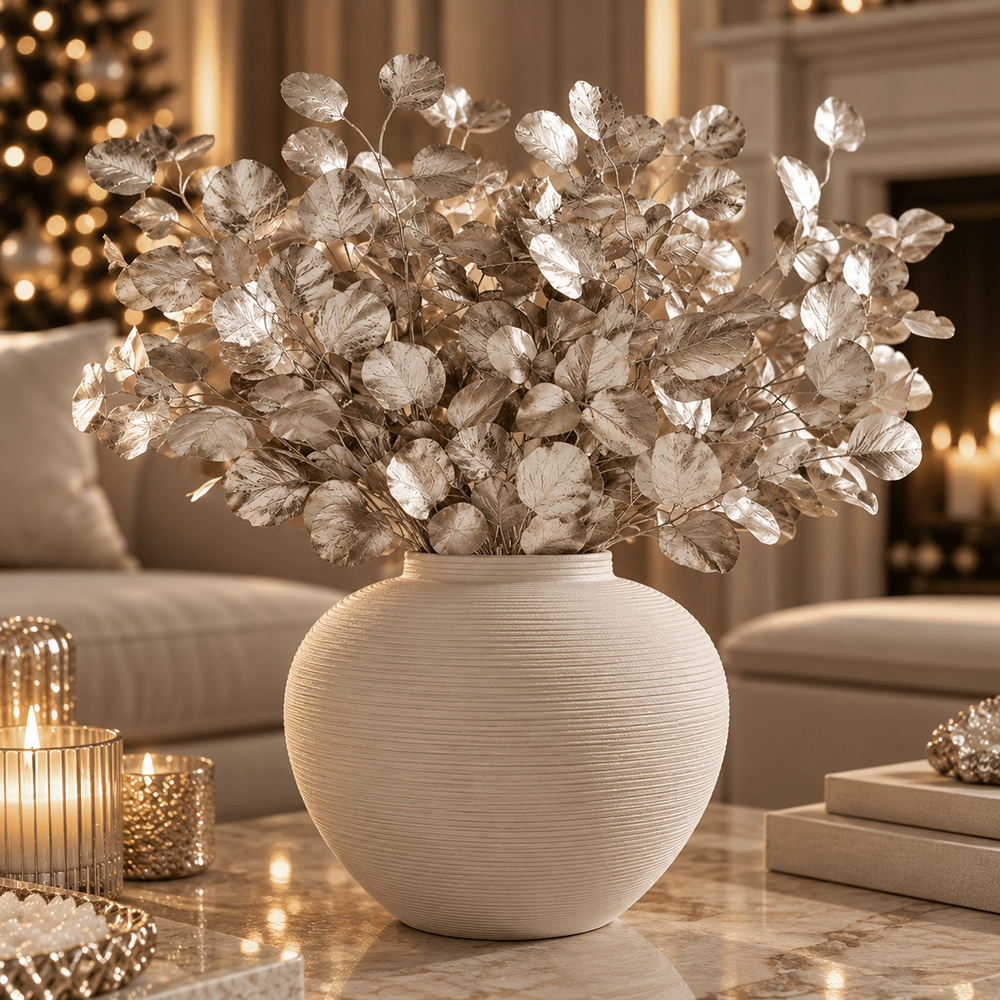 Faux Metallic Silver Honesty Single Stem Floral Accessories