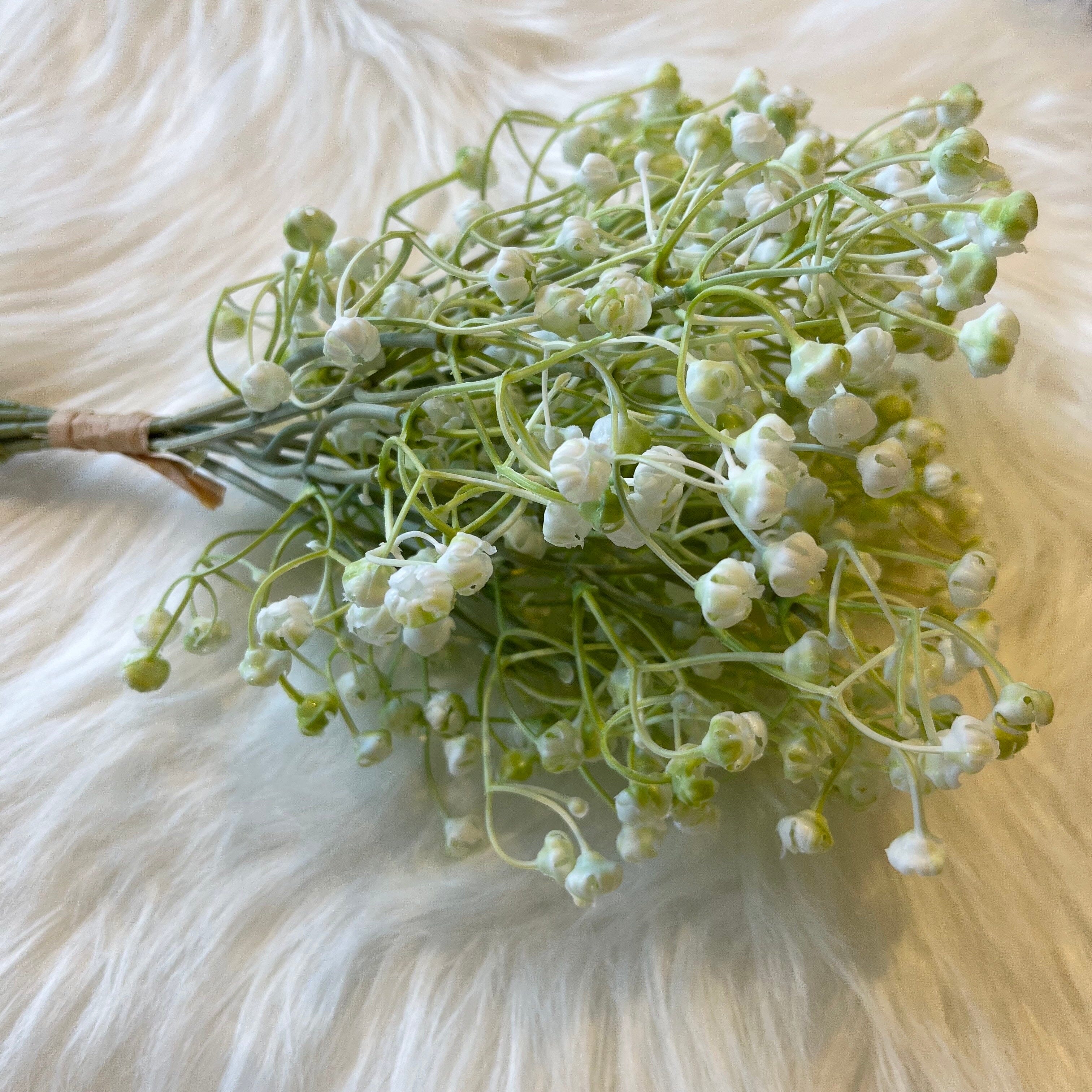 Faux White Gypsophilia Bunch of Flowers Accessories