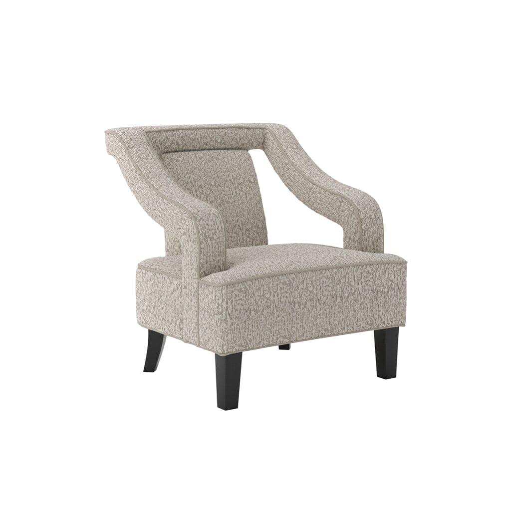 Faye Beige Patterned Accent Chair with Black legs Furniture