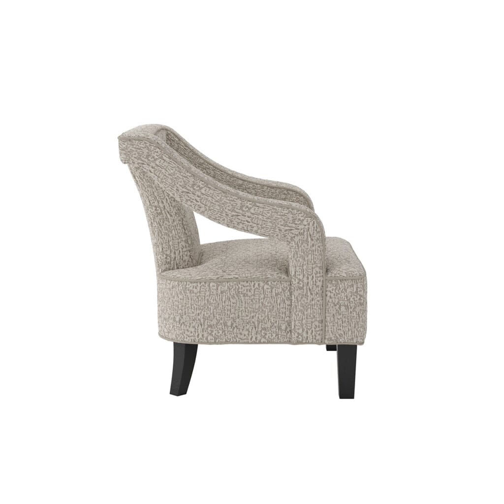 Faye Beige Patterned Accent Chair with Black legs Furniture