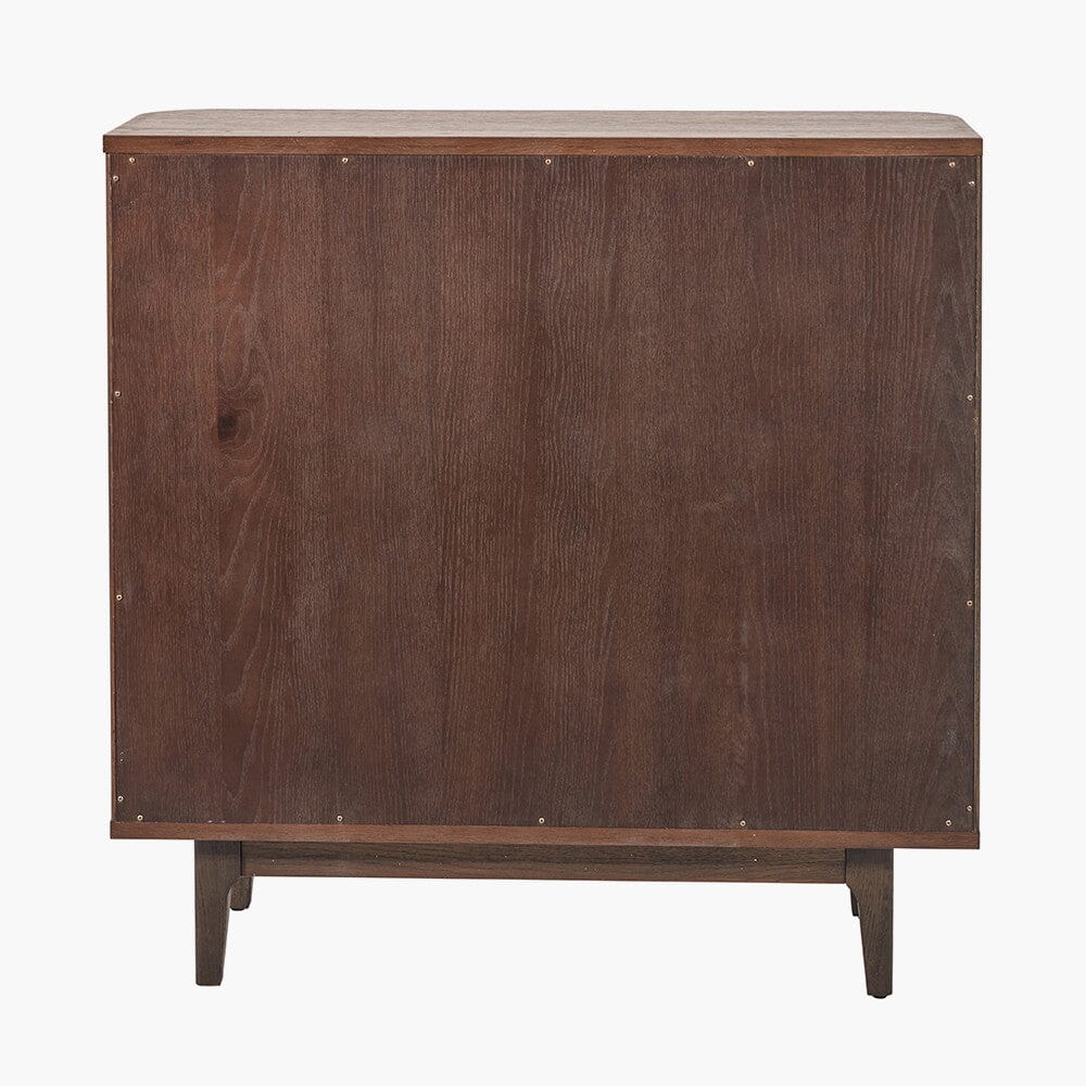 Felicity Dark Brown Ribbed Oak 2 Door Cabinet Furniture
