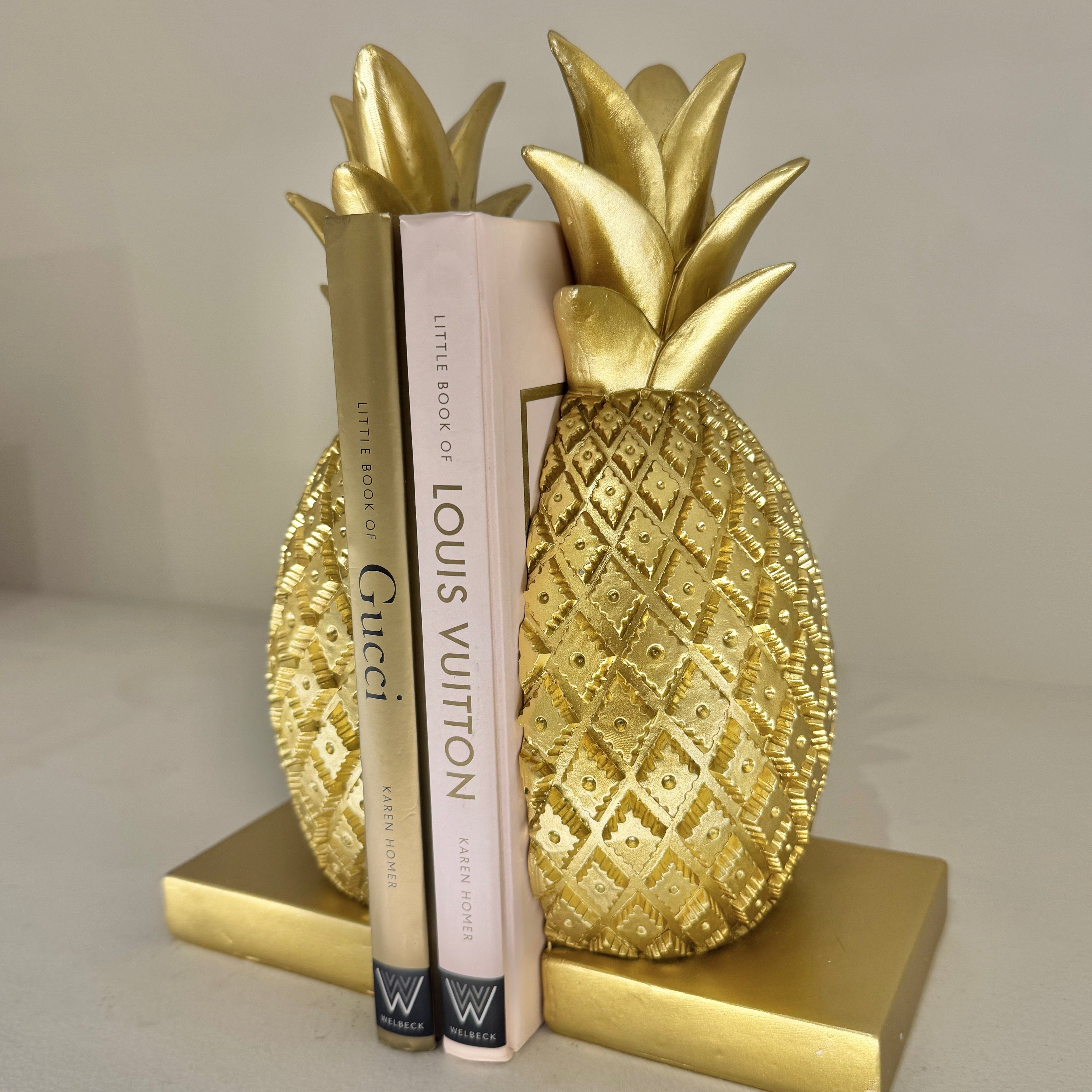Felicity Decorative Gold Pineapple Bookends Accessories