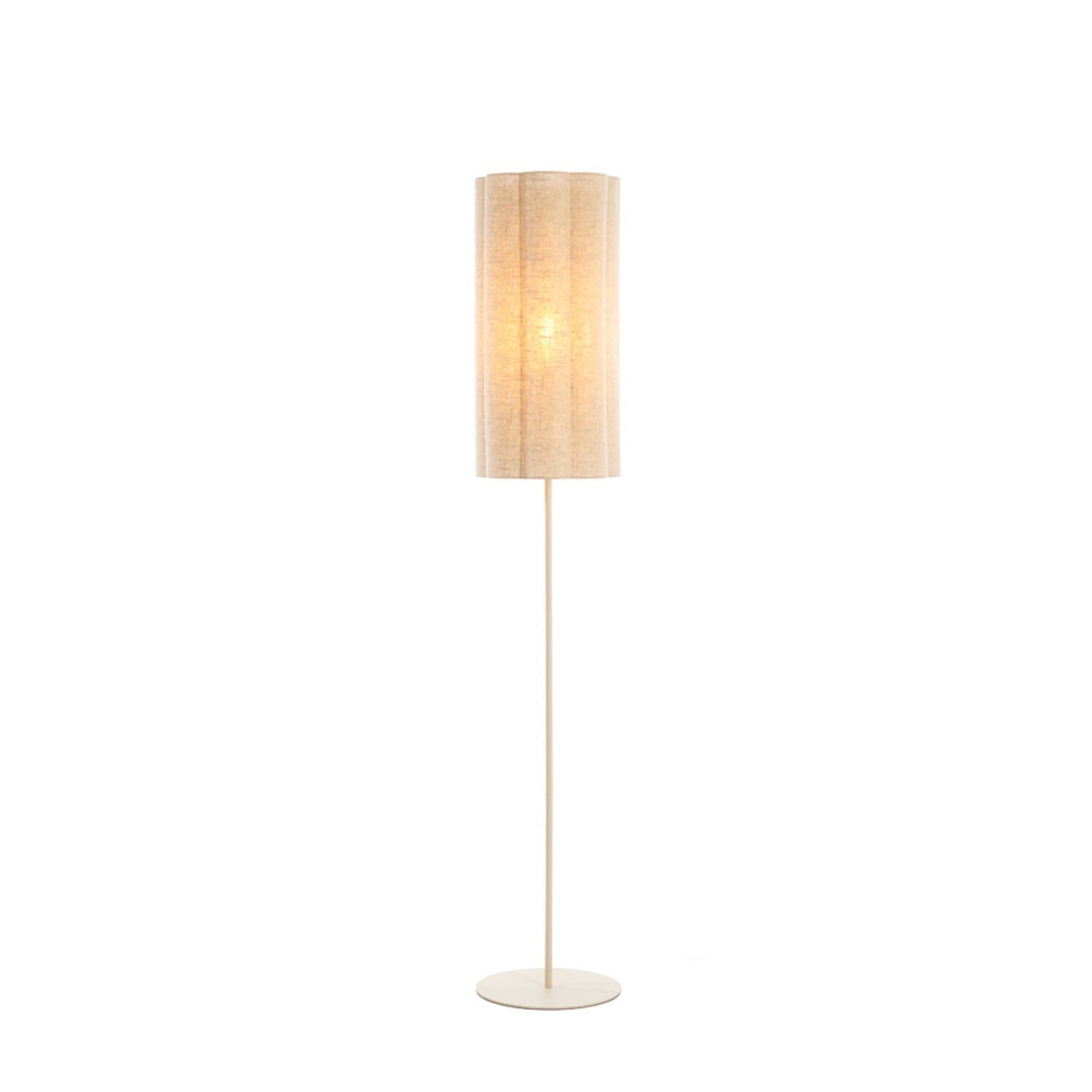 Filisa Cream Scalloped Floor Lamp Lighting