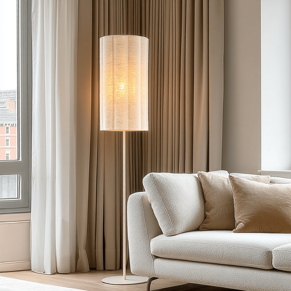 Filisa Cream Scalloped Floor Lamp Lighting