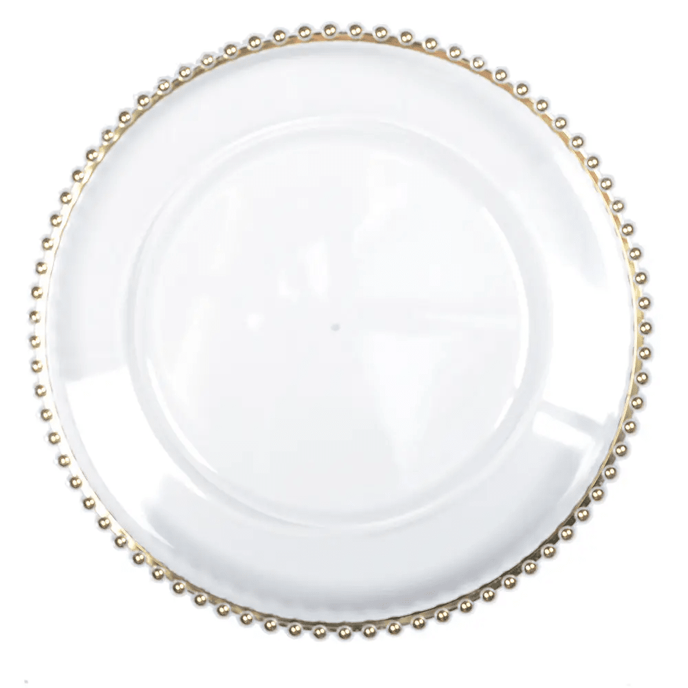 Florence Gold Bobbled Edge Acrylic Charger Plate Accessories