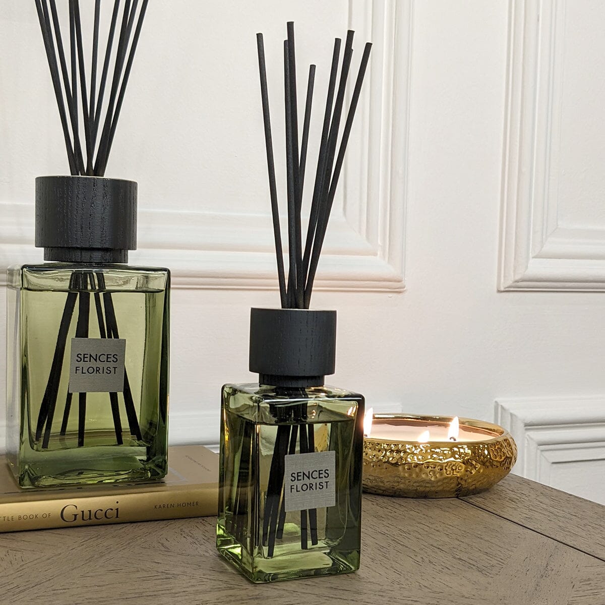 Florist Petite Green Glass Reed Diffuser - 120ml Accessories