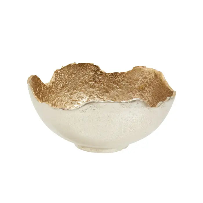 Forna Two Toned Silver & Gold Abstract Bowl Accessories