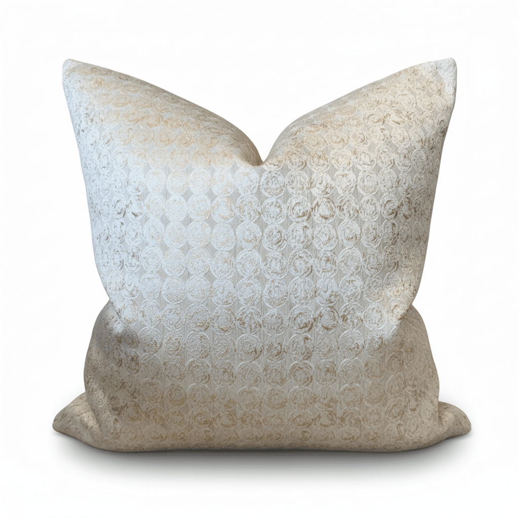 Frankie Gold Metallic Geometric Cushion - 50x50cm Textiles