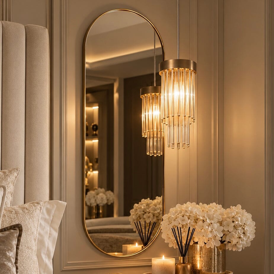 Frankie Oval Gold Edge Wall Mirror Accessories