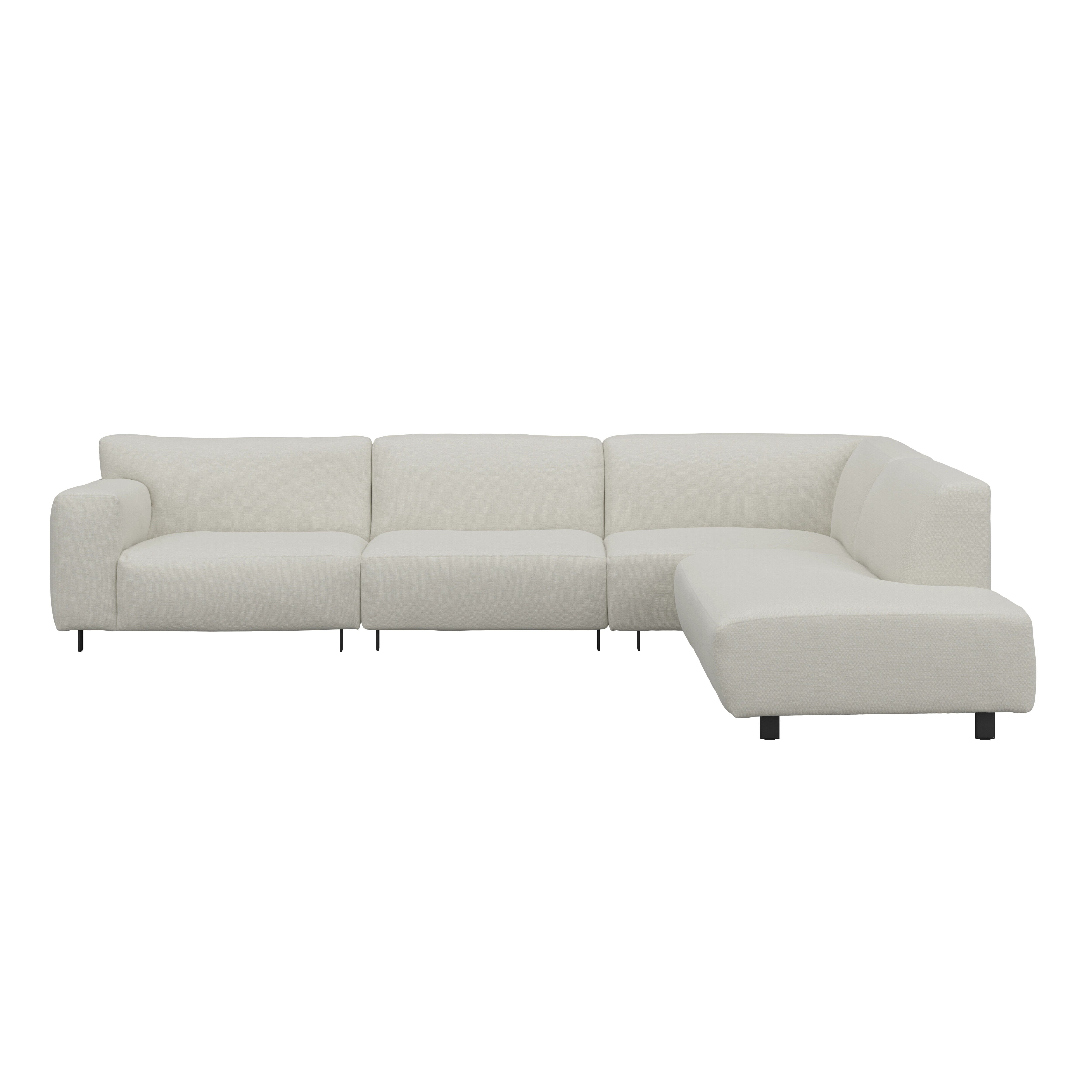 Freja Off White Textured Large Right Hand Facing Corner Sofa Sofa