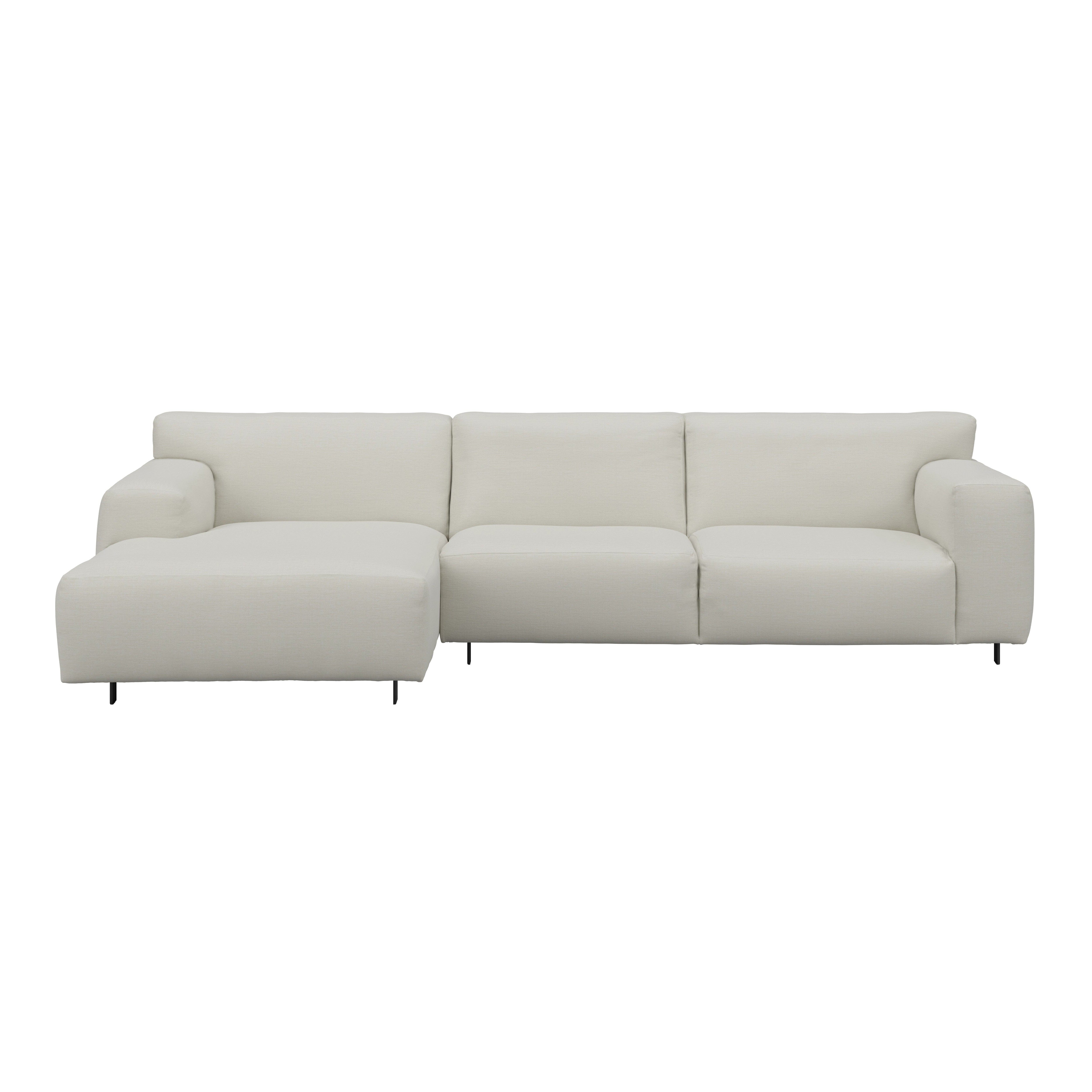 Freja Off White Textured Left Hand Facing Chaise End Sofa Sofa