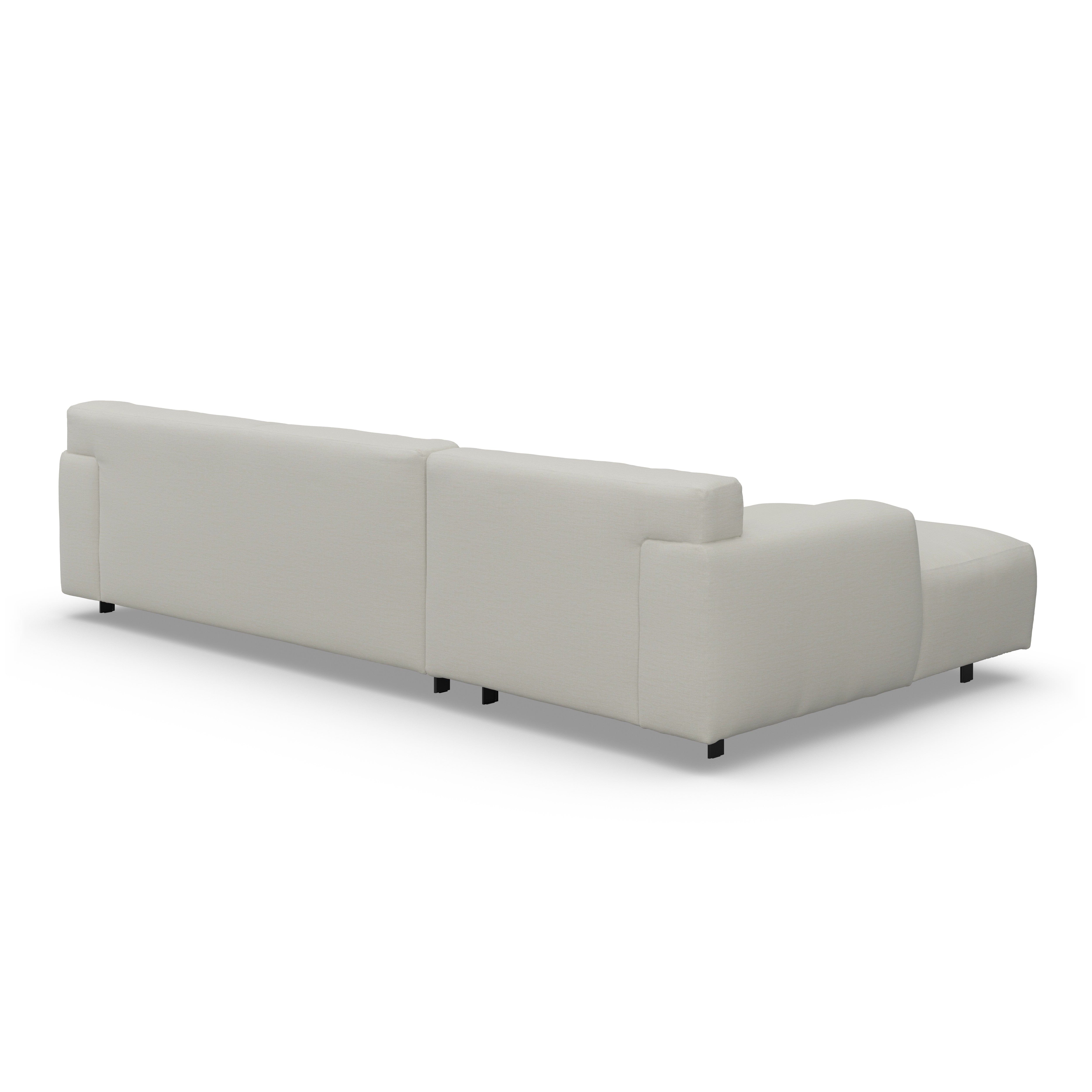 Freja Off White Textured Left Hand Facing Chaise End Sofa Sofa