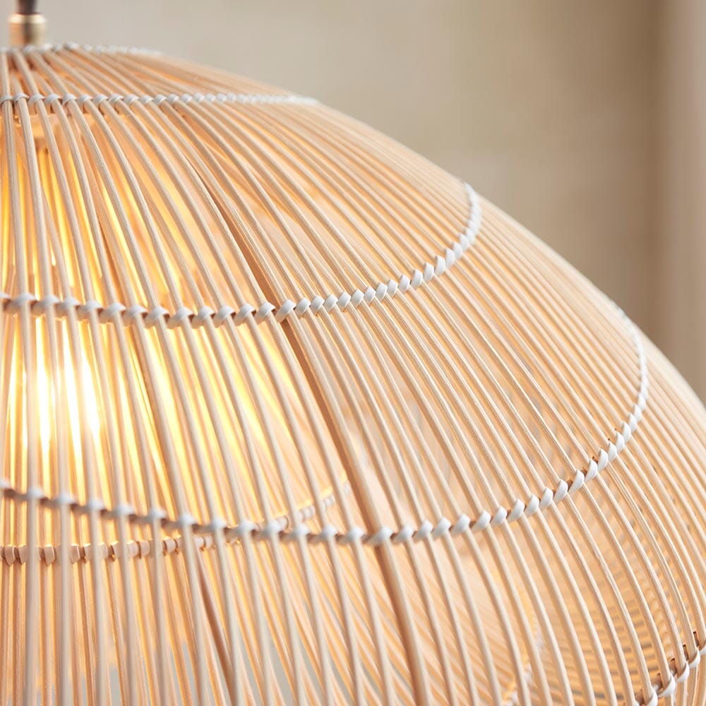 Freya Natural Woven Rattan Pendant Ceiling Light Lighting