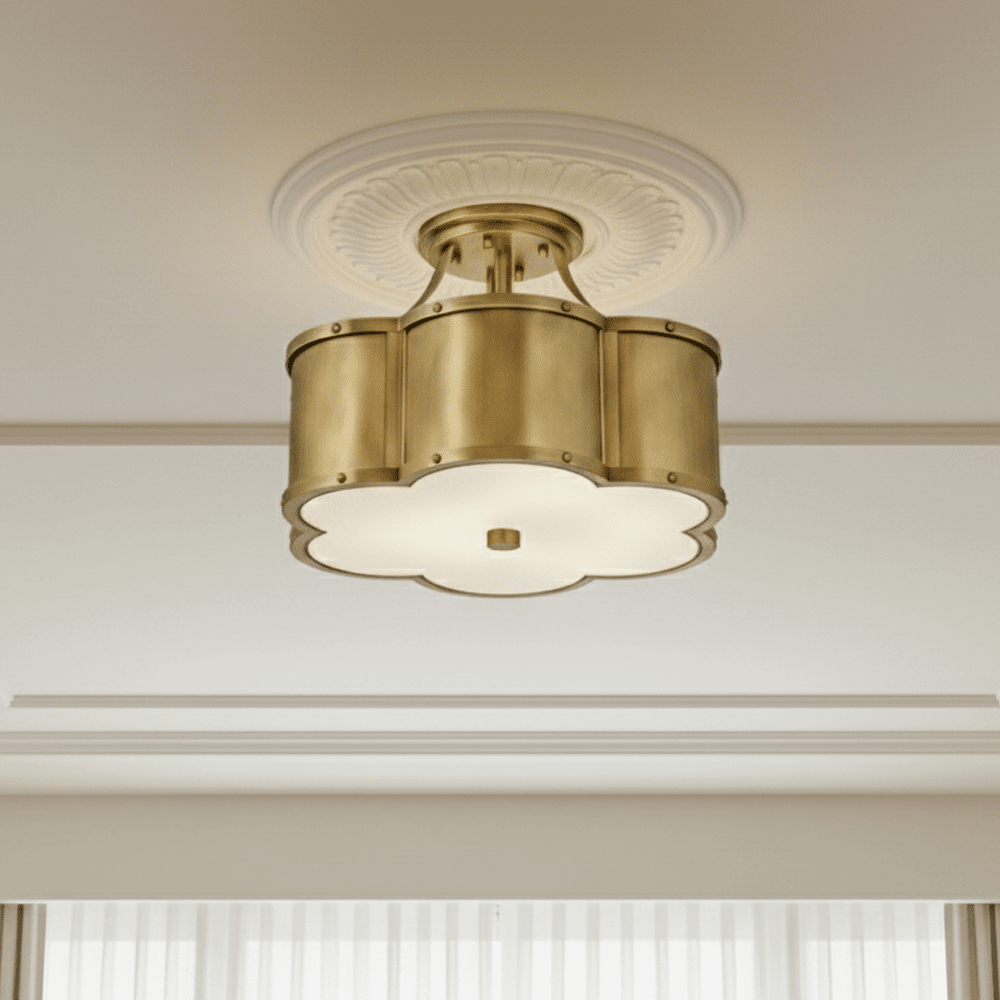 Gabriela Brass Clover Statement Ceiling Light Lighting