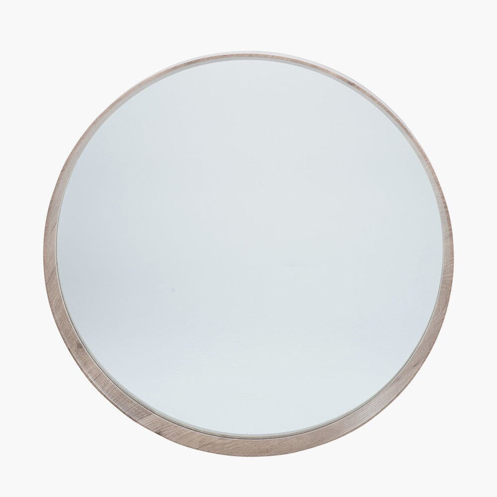 Garda Natural Wood Veneer Large Deep Edge Rounded Wall Mirror Accessories