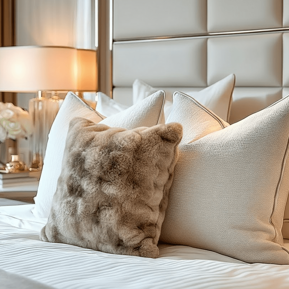 Geneva Bubble Effect Natural Two-toned Cosy Cushion - 50x50cm Textiles