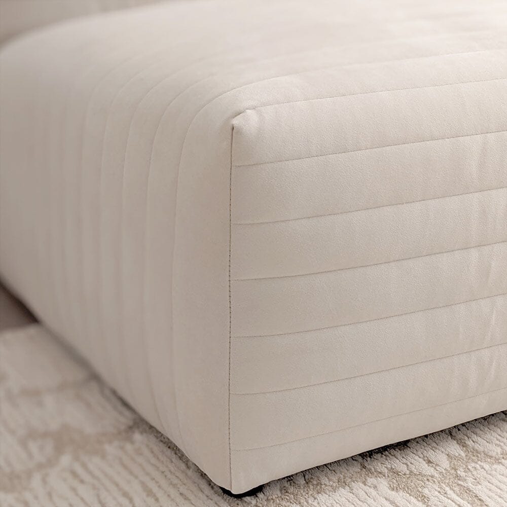 Geneva Cream Velvet Fluted Modular Sofa Range Sofa