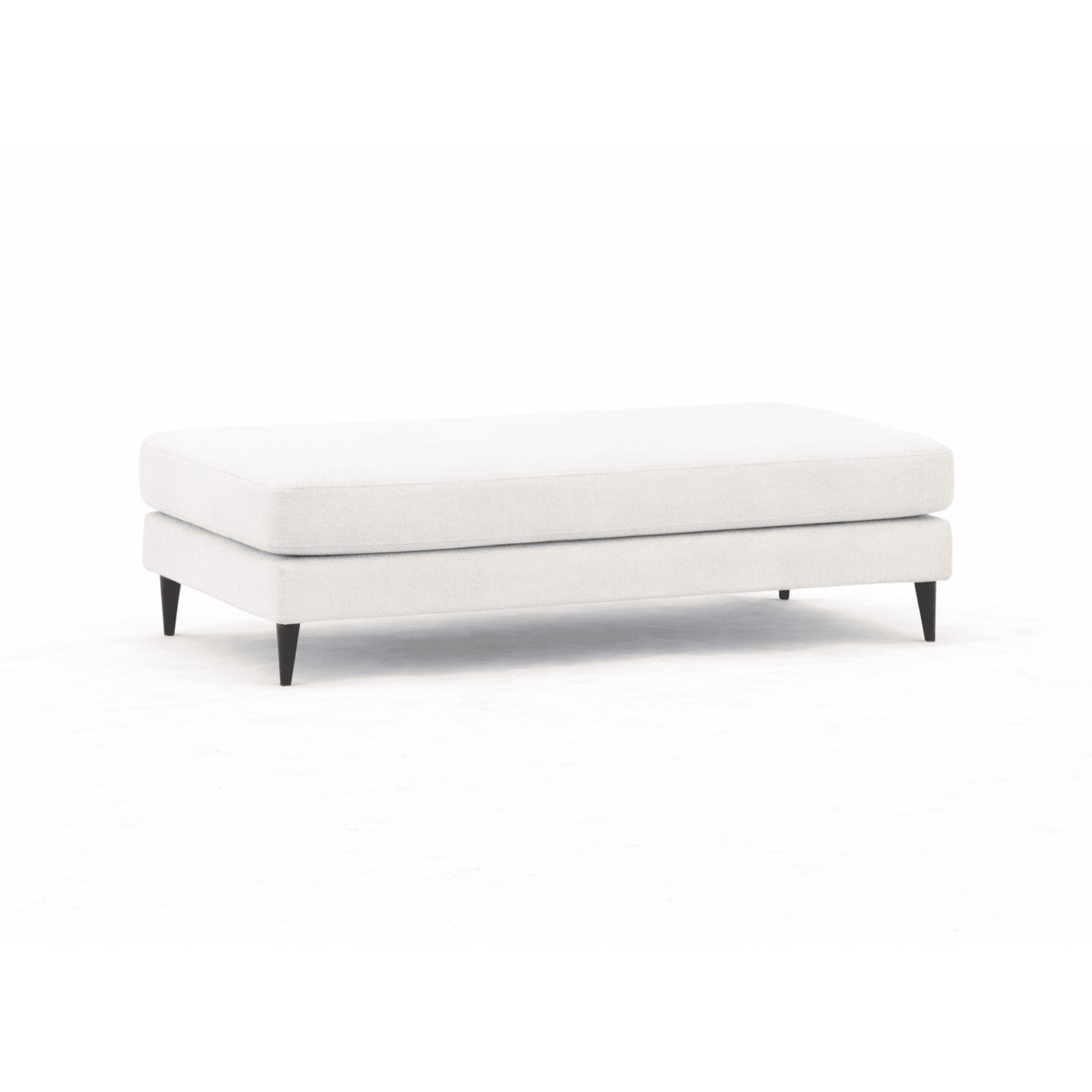 Genevieve Cream Velvet Large Footstool Sofa