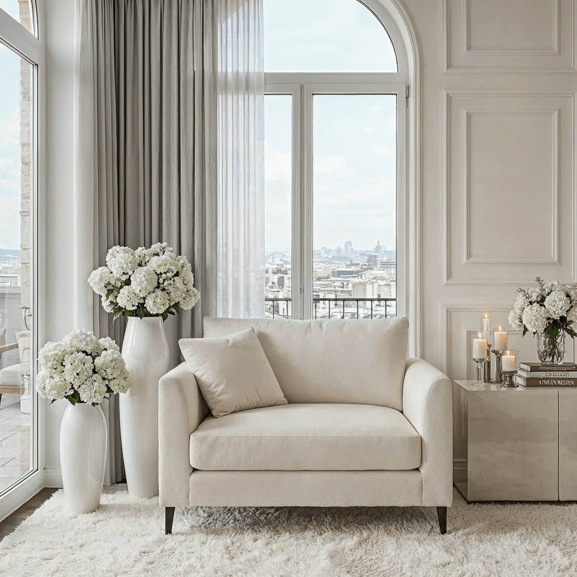 Genevieve Cream Velvet Love Seat Sofa