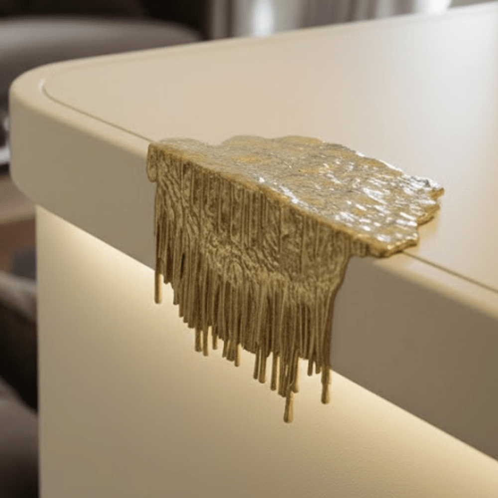 Gold Abstract Decorative Drip Shelf Hanging Ornament Accessories