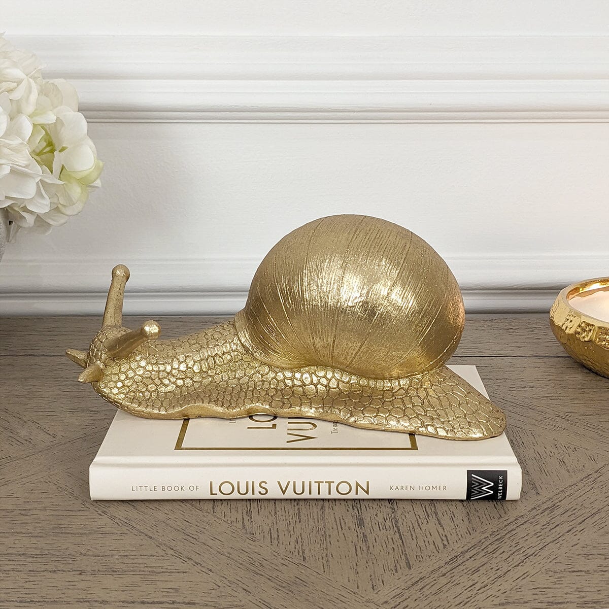 Gold Decorative Snail Ornament Accessories