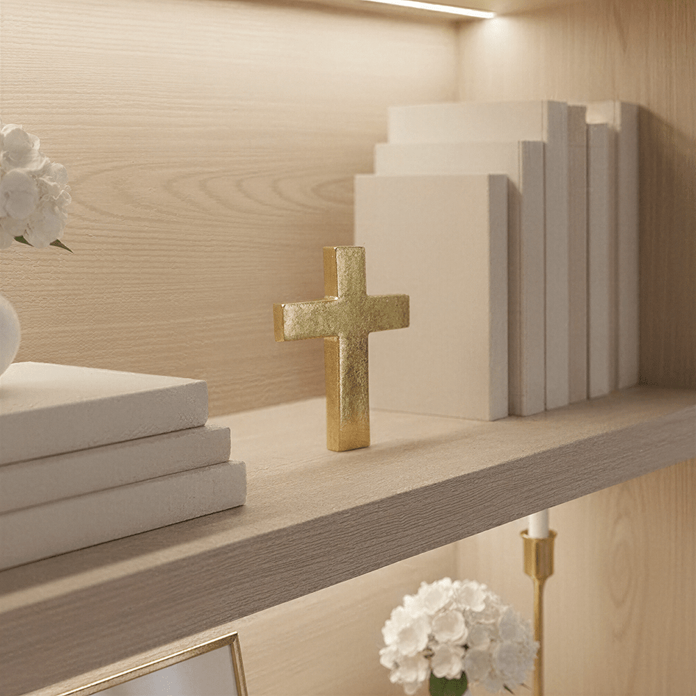 Gold Decorative Standing Cross Ornament Accessories