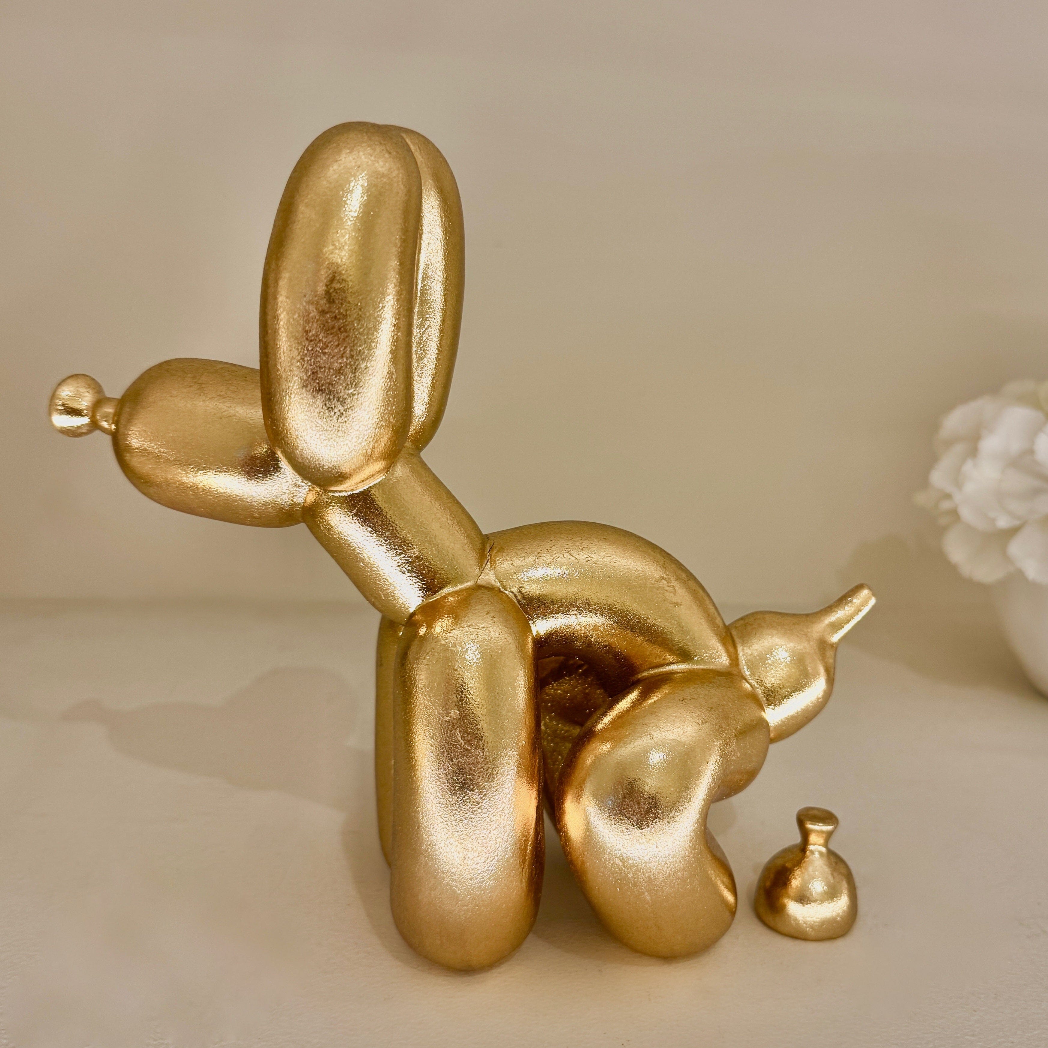 Gold Squatting Decorative Balloon Dog Ornament Accessories