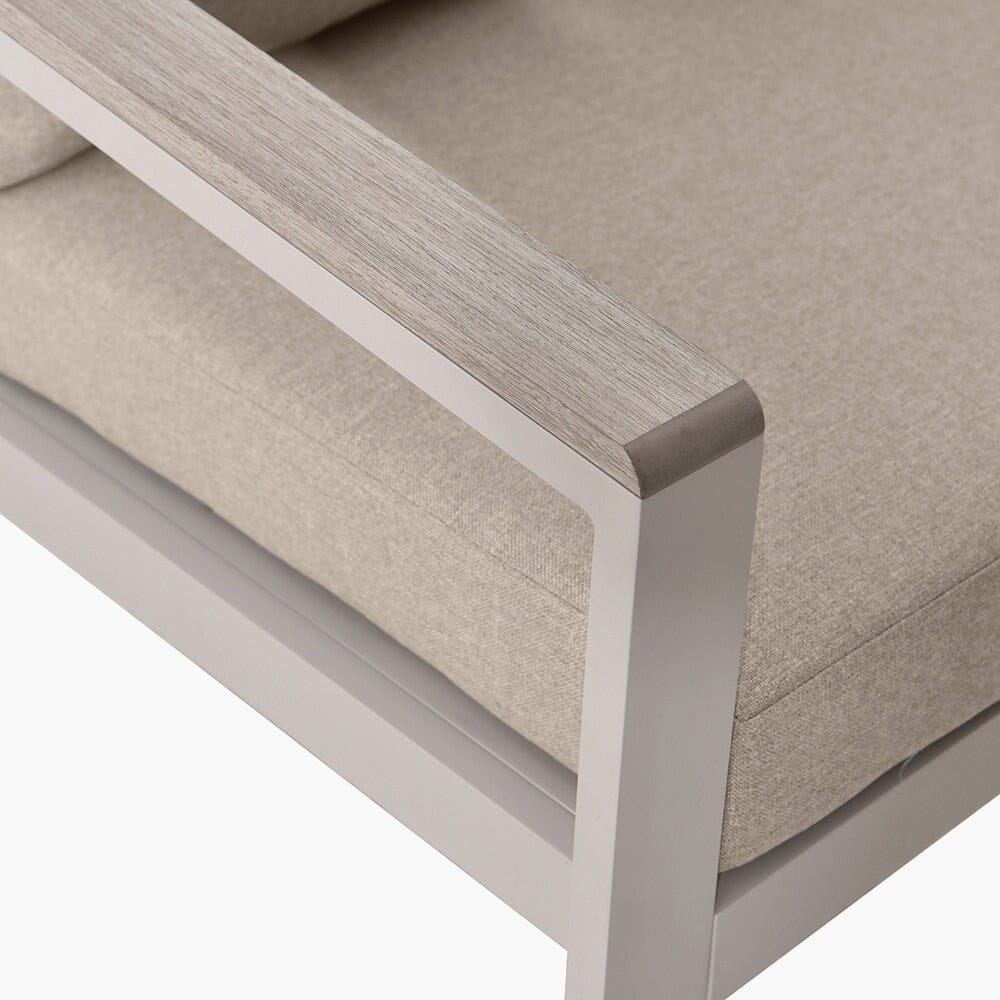 Hawaii Cream & Taupe 4 Piece Outdoor Lounge Set Outdoor