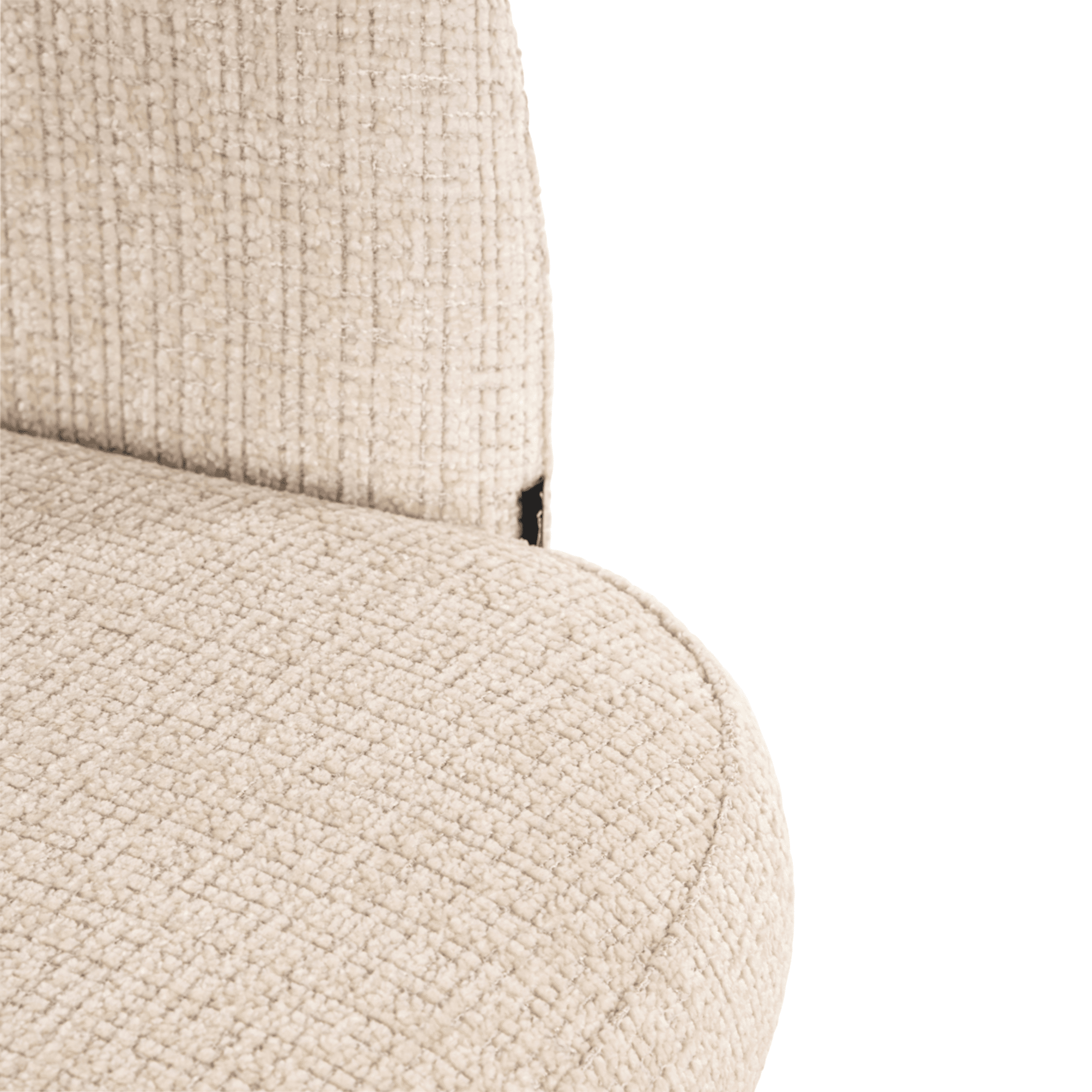 Hettie Cream Chenille Curved Back Bar Stool Furniture