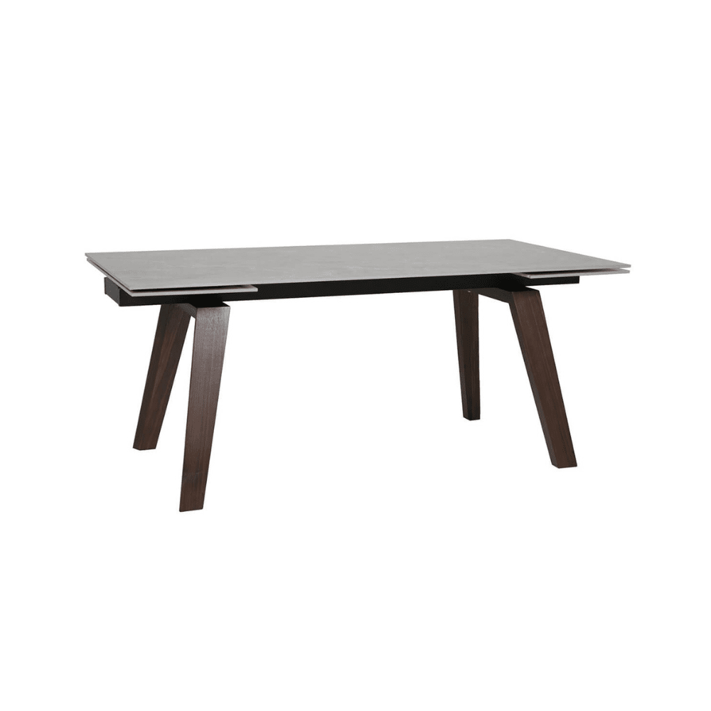 Hielle Extendable Marble Dining with Walnut Legs Furniture
