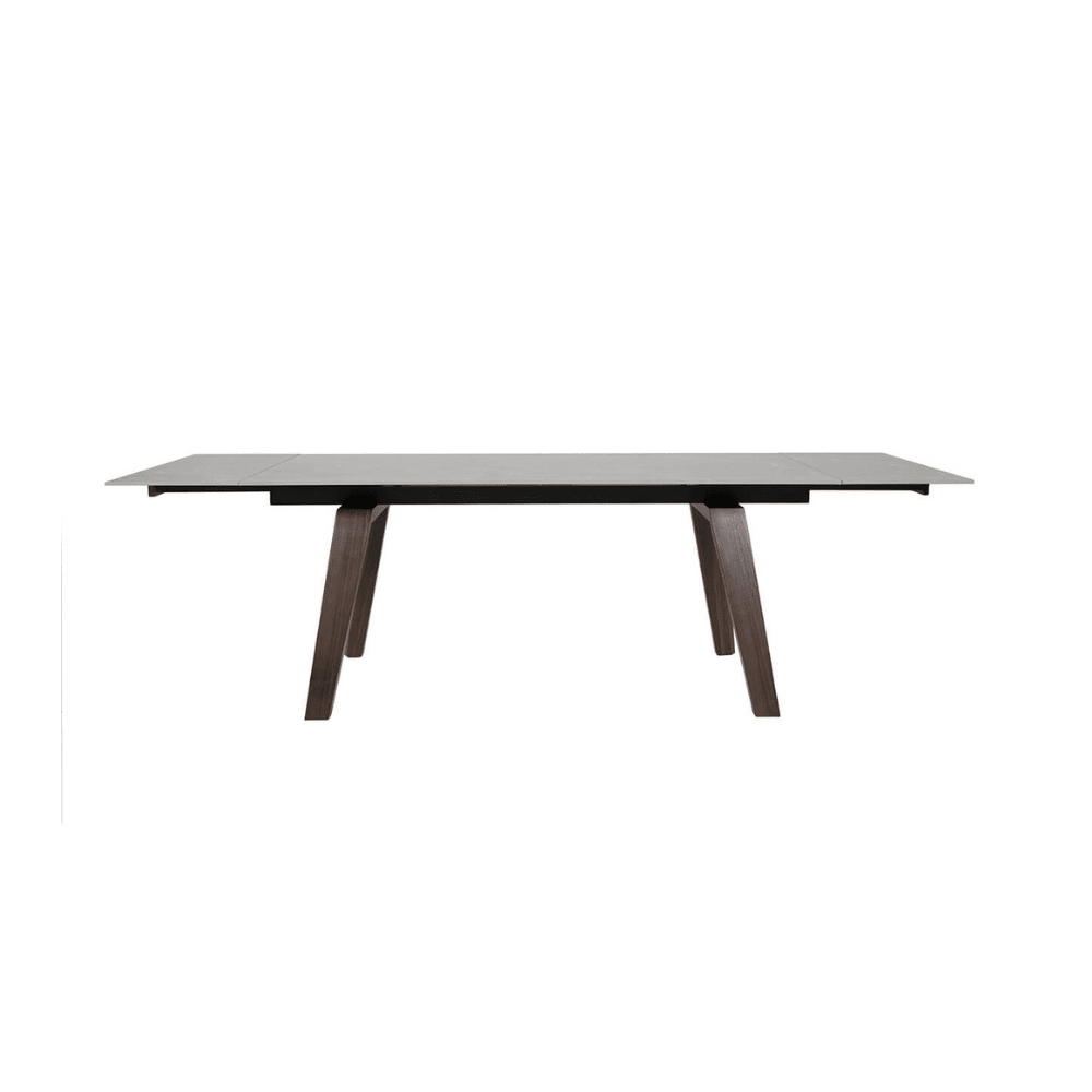 Hielle Extendable Marble Dining with Walnut Legs Furniture