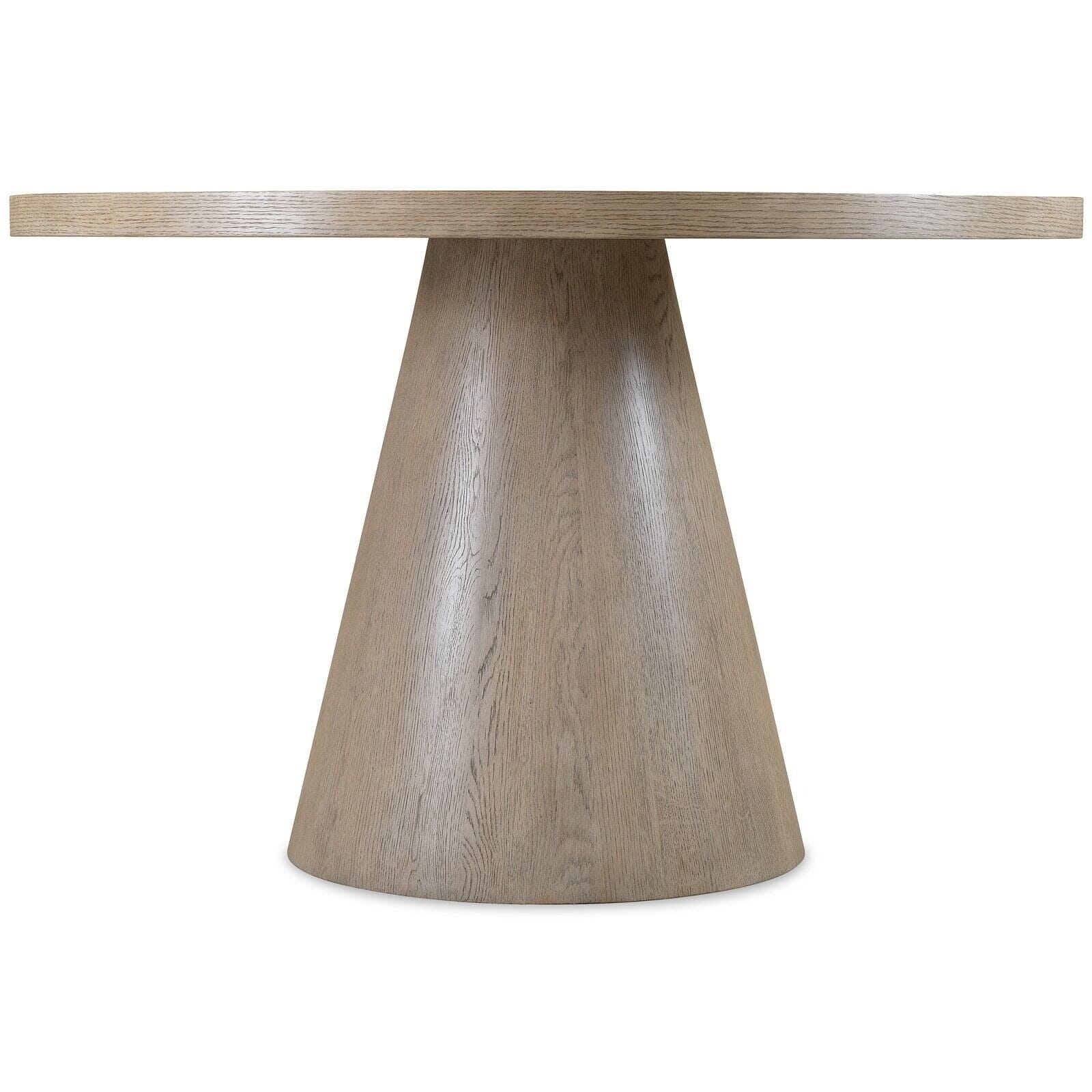 Hudson Greige Wooden Round Dining Table Furniture