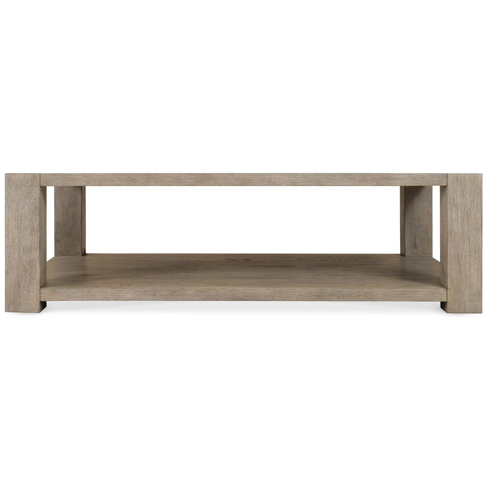 Hudson Greige Wooden Two Tier Rectangular Coffee Table Furniture