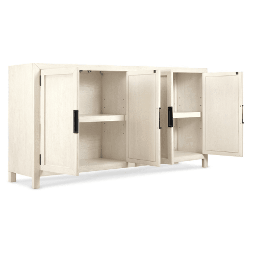 Hudson White Washed Wood 4 Door Sideboard Furniture