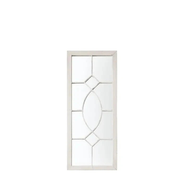 Hvar White Patterned Outdoor Mirror Outdoor