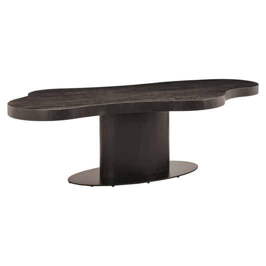 Hyde Dark Wood Wave Edge Dining Table Furniture