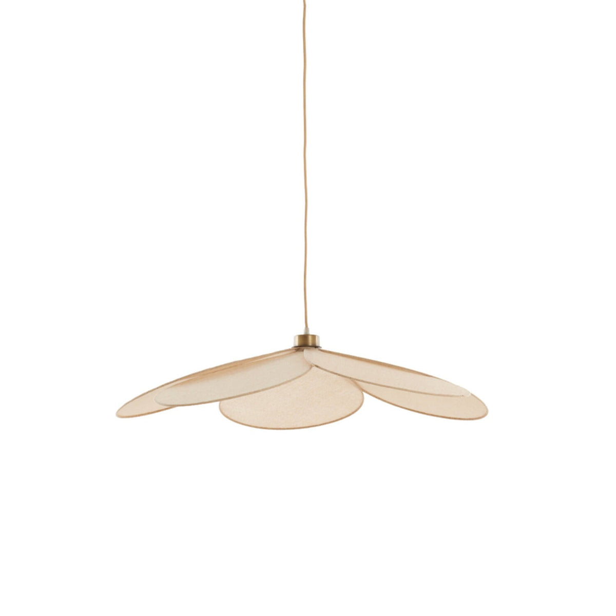 Wrenlee Beige Fabric Flower Shaped Ceiling Light