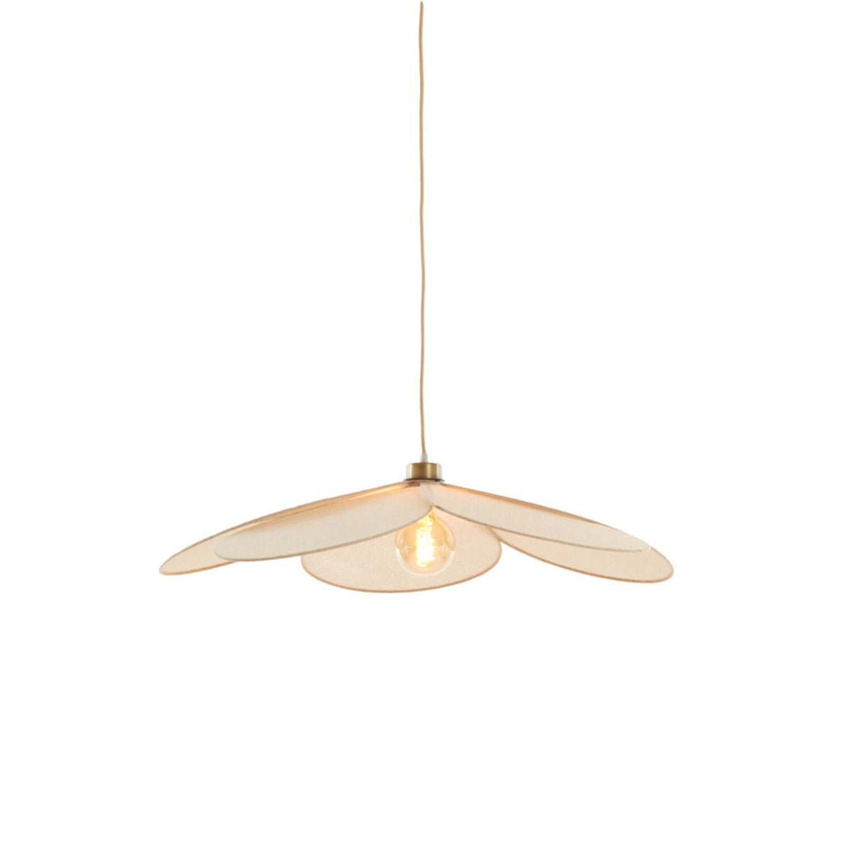 Wrenlee Beige Fabric Flower Shaped Ceiling Light