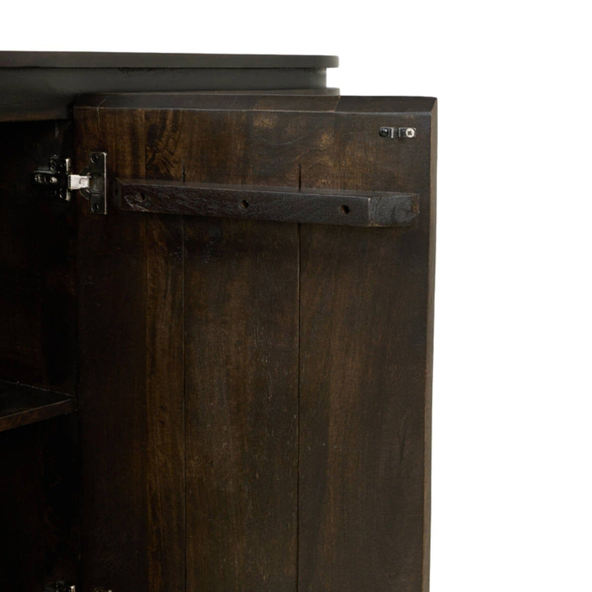 Romie Dark Wood Curved Sideboard