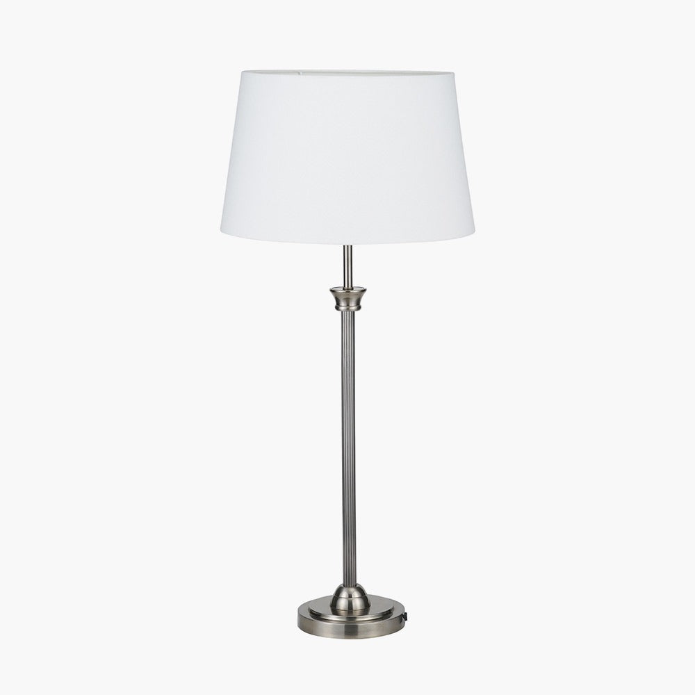 Alto Antique Silver Table Lamp
