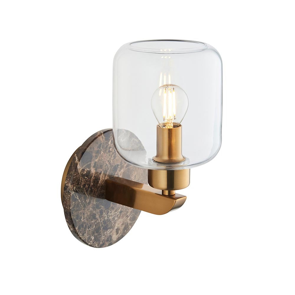 Bonnie Brown Marble & Glass Wall Light